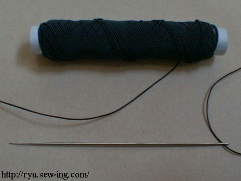 ゴムミシン糸と針
